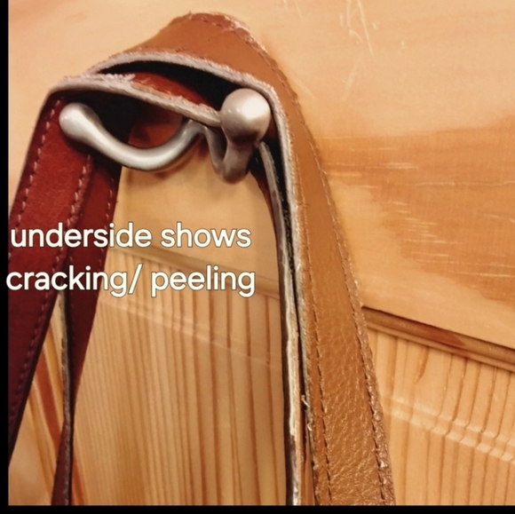 Fossil Brown Leather Tote Bag Purse Shopper - Picture 14 of 17